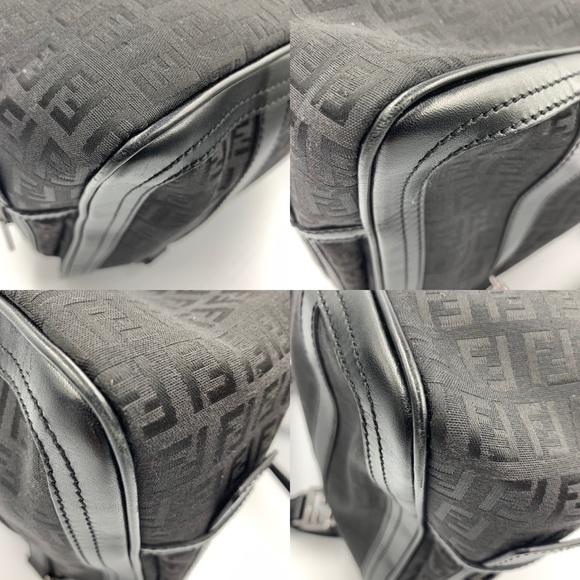 Fendi Zuccha Ff Monogram Leather & Canvas Bag - Picture 7 of 8